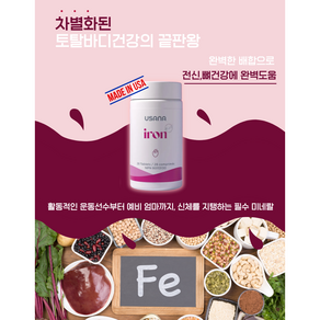 유사나 철분 보충제 USANA Iron 28일분 미국생산