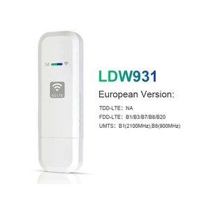 유무선공유기 LDW931-E 4G 3G USB WIFI 모뎀 FDD LTE 4G 라우터 한개옵션0 1개