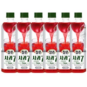 참존식품 사과7베이스 835ml, 6개