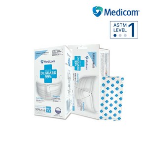 메디컴 김서림 방지 마스크 닥터가드 1Box(30매) (화이트), 화이트, 1개, 30개입