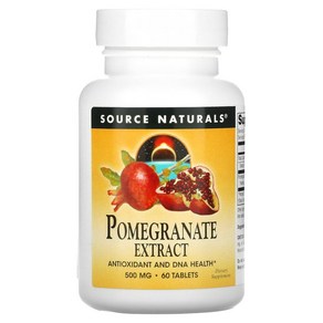 소스내추럴스 석류 추출물 엘라그산 포메그래네이트 Pomegranate 250mg 60정