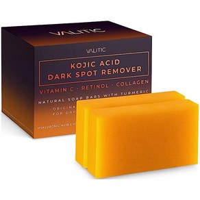 VALITIC Kojic Acid Dak Spot Remove Soap 200g 2팩 비타민 콜라겐 레티놀 터메릭, 2개