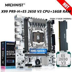 기가바이트 컴퓨터 메인보드MACHINIST X99 PR9-H 마더보드 콤보 LGA 2011-3 제온 키트 E5 2650 V3 CPU DD, 01 CHINA_01 마더 보드 + CPU + RAM