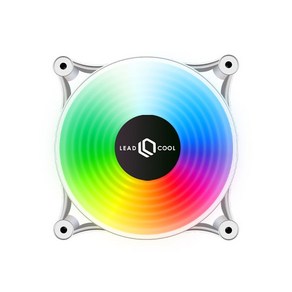 [LEADCOOL] 120 RGB 레인보우 WHITE [시스템쿨러/120mm], 1개