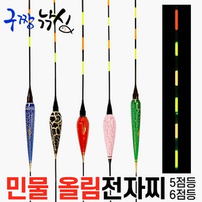 구짱낚시- 민물전자찌-6점등- 민물올림전자찌, 11번-2호(2.5g), 1개