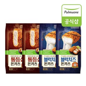 풀무원 돈카츠 2종 통등심 블럭치즈 4봉 혼합구성, 1개