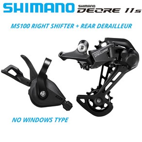 SHIMANO DEORE M5100 SL RD 1X11 속도 그룹셋 SL-M5100 시프트 레버 오른쪽 RD-M5100 후면 변속기 MTB 11S 페어 그룹 11V, M5100 no window, 1개