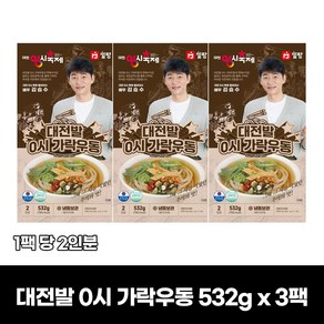 밀팡 대전발 0시 가락우동 (2인분), 3개, 532g