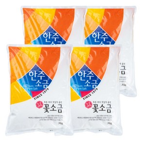 한주 꽃소금 3kg x 4개