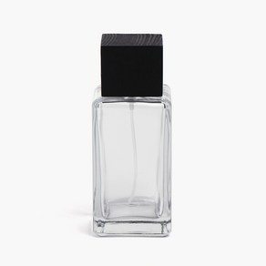 새로핸즈 클램프 타입 유리 향수공병 루나 투명 우드 블랙 100ml, 1개