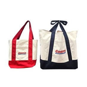 코스트코 캔버스 쇼핑백 LARGE+MINI TOTE 2개입 장바구니 마트가방 대형 쇼핑백