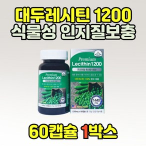 프리미엄 레시틴 1200 미국 1200mg x 60캡슐 영양제, 1개, 60정