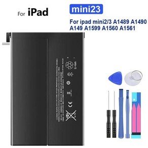 애플 아이패드 미니 2/3 태블릿 배터리 6471mAh 미니 2 3 A1489 A1490 A149 A1599 A1560 A1561, 한개옵션0