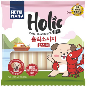 동원뉴트리플랜 강아지 홀릭소시지 DHA 간식, 혼합맛(어육/치즈), 540g, 3개