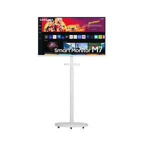 스마트모니터 M7 32인치 IPTV S32BM701 화이트 UHD + 스탠드 화이트 패키지 삼탠바이미 이동식 스탠드