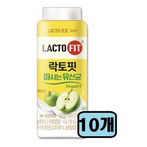 락토핏 마시는유산균 사과맛 요거트음료, 10개, 130mg