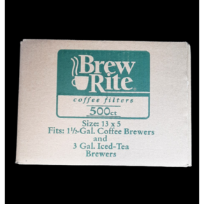 Brew Rite 13인치x5인치 대형 커피필터여과지 1Box 500매