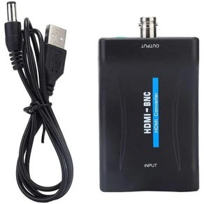 HDMI-BNC 컨버터 비디오 어댑터 HDMI in 암 BNC 동축 출력 커넥터 복합 박스 3.5mm 오디오 출력 풀 HD DV, 1개, 1) HDMI to BNC