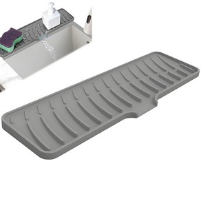 실리콘드라잉매트 그릇건조대 물빠짐식기건조대 틈새식기건조대 42x10cm, 회색, 1개