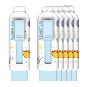 스테들러 슬라이딩 지우개 스타&하트 6개, 스타 (슬라이딩)×6개