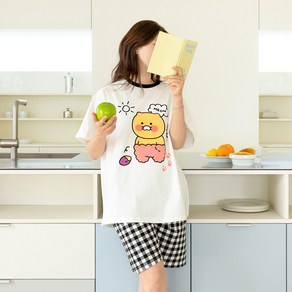 NEW 춘식이 래글런 반팔 잠옷 세트 반소매 파자마 커플 실내복 반바지 귀여운 홈웨어