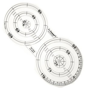 트윈 원형자 Twin Rule 재단자 패턴 템플릿, 1개