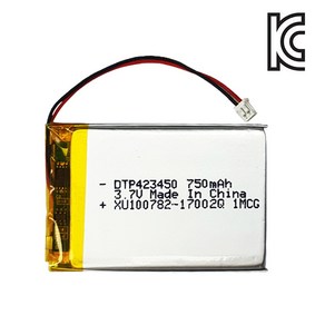 [리튬폴리머] DTP 423450 3.7V 750mAh, 1개, 1개입