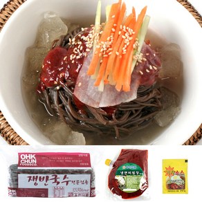 옥천 쟁반(막국수)사리 10인분(2kg)+냉면비빔장500g+겨자소스 5개, 1개