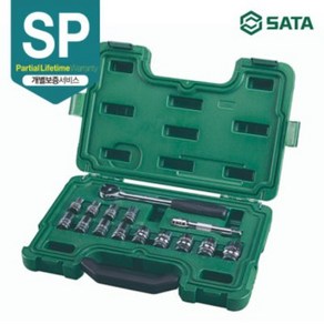 [사타/SATA] 1/2인치 육각 소켓 렌치 세트(15PCS) 09525, 1개