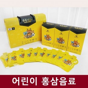 주니어 홍삼 초등학생 유아 홍삼 키즈 흑삼정 배 도라지 생강 즙 30포, 1.5L, 1개