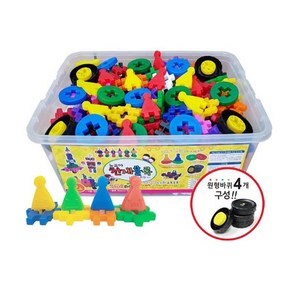 국민교육사 뉴꼬마 천재블록 2호 364pcs 와플블록, 1개