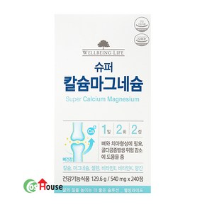 웰빙 라이프 슈퍼 칼슘마그네슘126.6g(540mgX240정), 1개