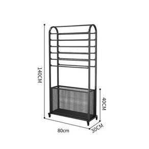 롤걸이 거치대 선반대 꽃집 리본 포장지시트지, 블랙길이80CM*30*140높이, 블랙, 1개