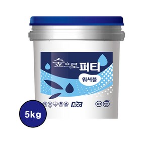 kcc 습기에 강한 친환경 수성퍼티 숲으로퍼티 워셔블 5kg 백색, 1개