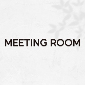 마마픽스 아크릴 도어사인 표지판 블랙, 1개, MEETING ROOM