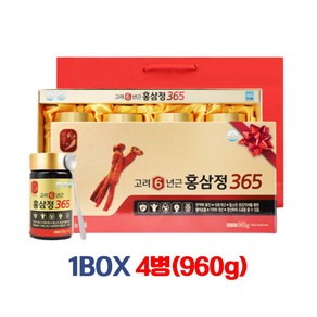 대한홍삼 고려6년근 진한 홍삼정 명절선물 쇼핑백 4병세트, 240g, 4개