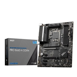 MSI PRO B660-A DDR4 메인보드 ATX [Intel B660 칩셋 탑재] 12세대 CPU(LGA1700) 대응 MB5681