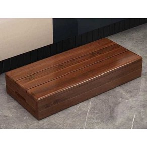 원목 계단 높은층계 디딤대 발판 현관 간이 키높이 스텝 실내 우드 입구용, 60x30x15 방수 브라운