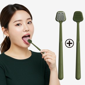 오던톨로지 혀클리너 입냄새제거 백태제거기 설태제거, 포레스트그린, 2개, 26g