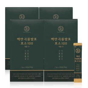 활강원 백만 곡물 발효 효소 100 2.5g x 100포 x 4박스 400일분, 250g, 4개