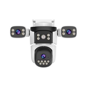 3렌즈 실외CCTV V600T 실시간 감시 알람 외부 홈캠, 1개