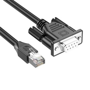 제어 케이블 RJ45 ~ DB9 RS232 네트워킹 관리를위한 직렬 포트 코드 와이어, 1.5m, DB9 남성 머리, 1개