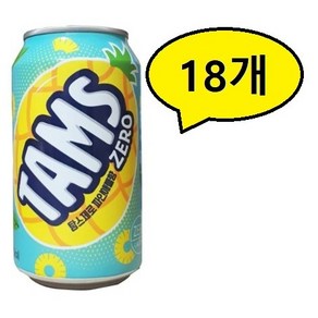 롯데칠성음료 탐스제로 파인애플 355ml * 18개