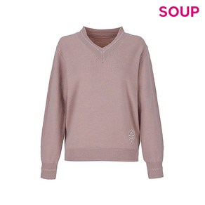 SOUP 브이넥 자수 포인트 풀오버 (SZ9LK31)