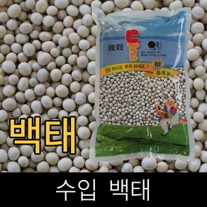 둘이 . 수입 . 백태 (메주콩 흰콩) . 1kg . 2023년산 . 묶음배송가능, 1개