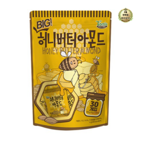 라이브잇 탐스팜 빅허니버터 아몬드, 10g, 30개, 10g