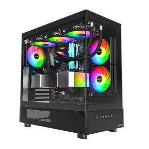 몬텍 MONTECH XR ARGB 강화유리 컴퓨터 PC 케이스 (블랙), 1개