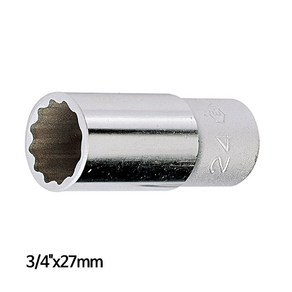 지니어스 12각 롱핸드소켓 복스알 1/2in x 27mm, 1개