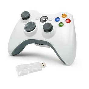 Xbox 360 PC 게임패드 2.4G 무선 컨트롤러 조이스틱, 1개, 1pcs 화이트