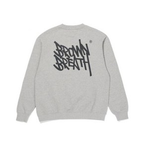 국내매장제품 BROWNBREATH 브라운브레스 맨투맨 TAG CREWNECK - MELANGE GREY 321402